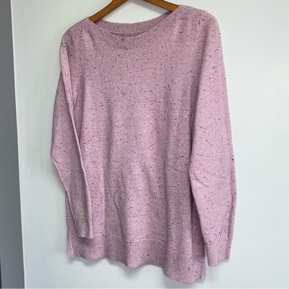 LOFT Pink Sweater, Size Large - Picture 4 of 11